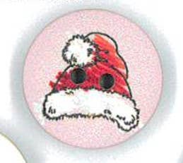 NEMARK - Wholesale Sewing Button/Snap - BUTTON PRINT CHRISTMAS SANTA CLAUS HAT1