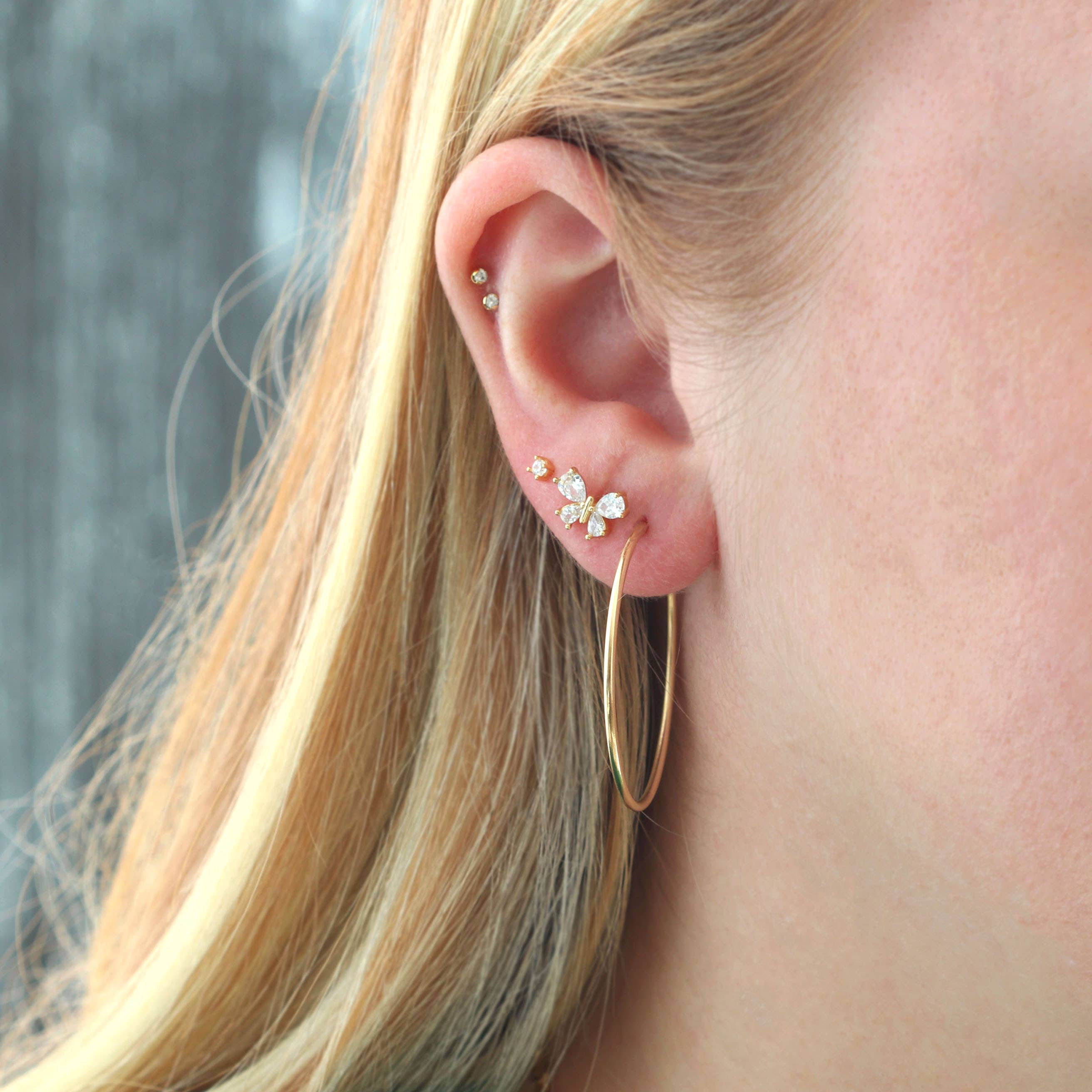 Kris Nations - Wholesale Hoop Earrings - Featherweight Hoop Earrings Gold Filled Lightweight 4 Sizes Nickel Free Hypoallergenic Ships from CA5