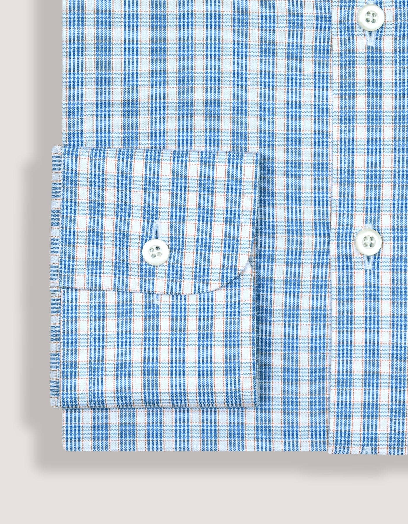 Brian Oak Limited - Vendita all'ingrosso Camicia button down - Uomo - Camicia A Quadretti Azzurra Chiara7