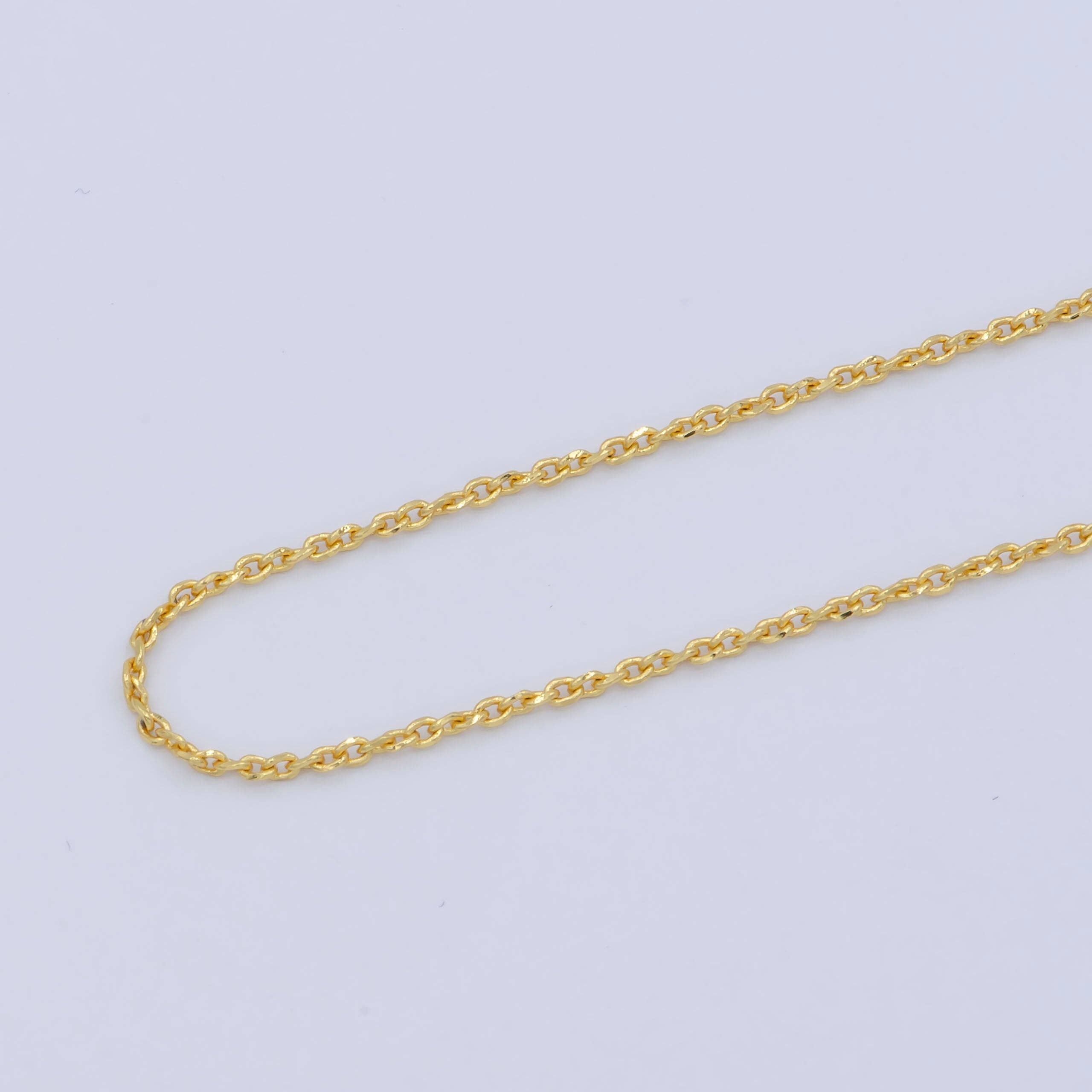 Aim Eternal – wholesale Link & chain necklace – Clearance Pricing BLOWOUT 24K Gold Filled 1mm Dainty Twisted Unique Cable Link 18 Inch Layering Chain Necklace | WA-1960
