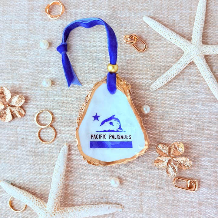 Palisades Flag Star Oyster Ornament for wholesale by Coast & Canyon Shop
