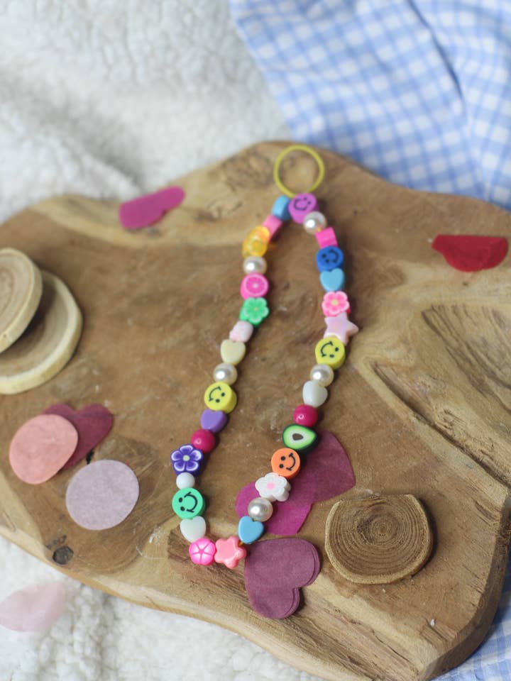 medium multicoloured phone charm for wholesale by Meet me at the corner