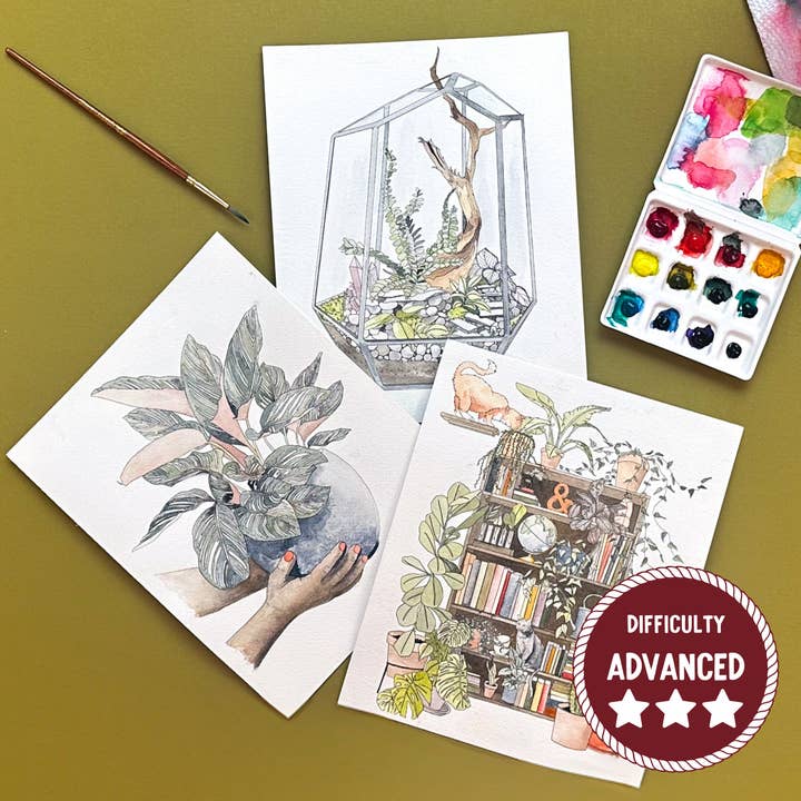 Splatter & Bloom – Großhandel Aquarellfarbe – Pflanzen Zen Aquarell-Malset - (Groß)