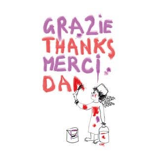 towel Thank you Grazie for wholesale by i4art