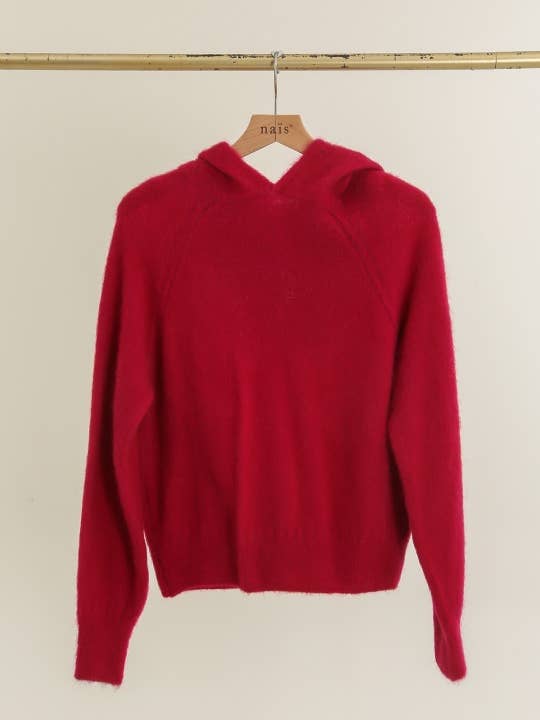 NAÏS PARIS - Wholesale Knit Sweater - Women's - Hoodie-style sweater in kid mohair and merino wool12