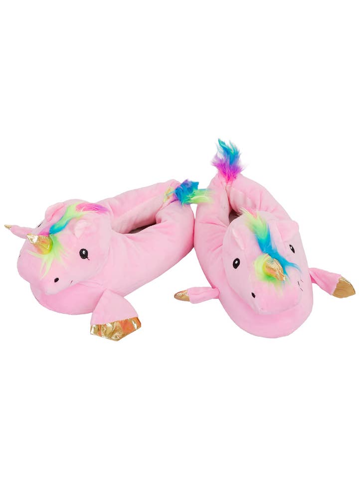 Cap Zone - Wholesale Slippers - Women's - Unicorn Plush Indoor Lounge Sock Slippers19
