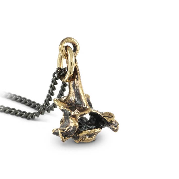 Small Vertebra Necklace - Bronze for wholesale by Lost Apostle
