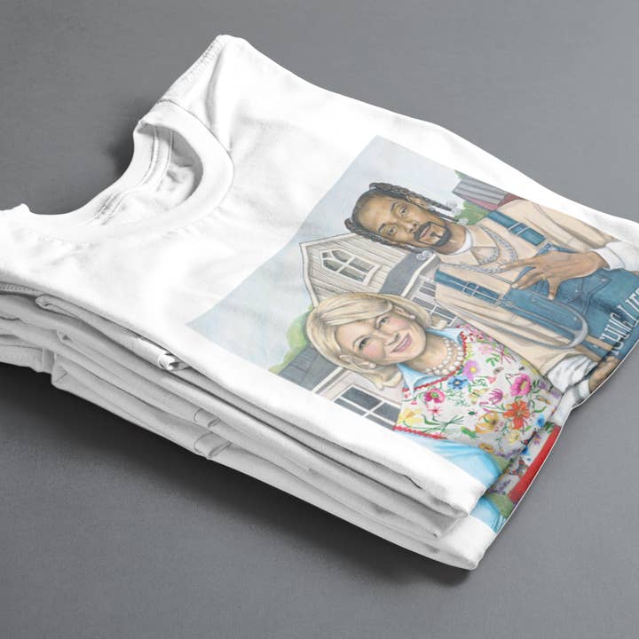 T-shirt American Hustle (Martha Stewart et Snoop Dogg) pour la vente par LX Artworks