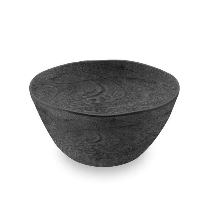 TarHong – wholesale Servisset – Faux Real Svartbränd Trätallrik, (Planta), 10,5 x 0,9”