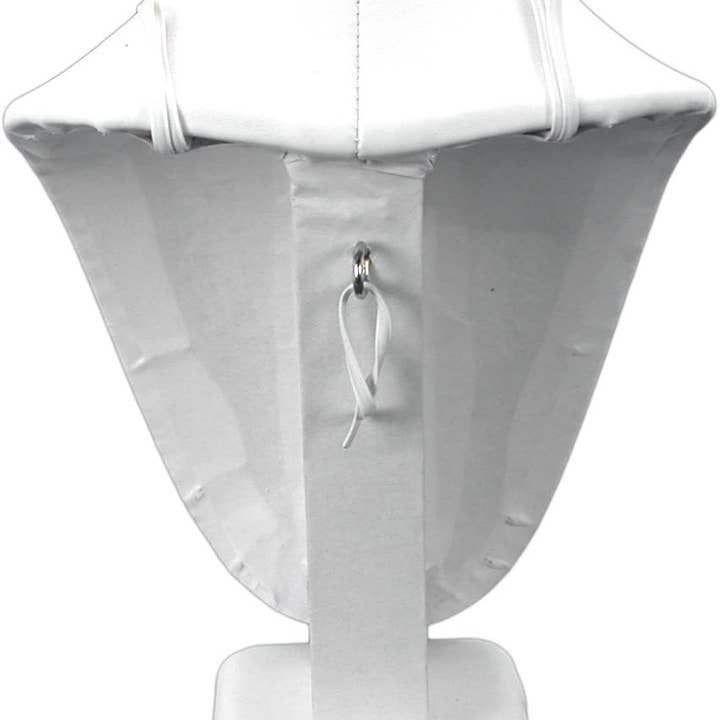 Zakka - Wholesale Jewelry Stand & Display - Padded Neck Bust Necklace Display 7.5"H Leather White 2