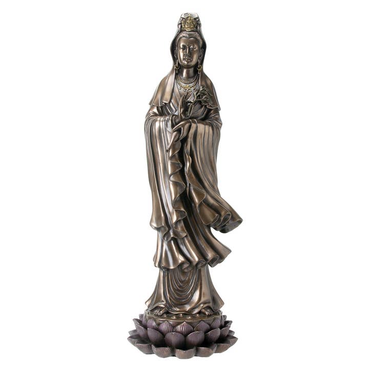Kuan Yin on Lotus Statue - y8432 Kuan Yin on Lotus Statue - y8432