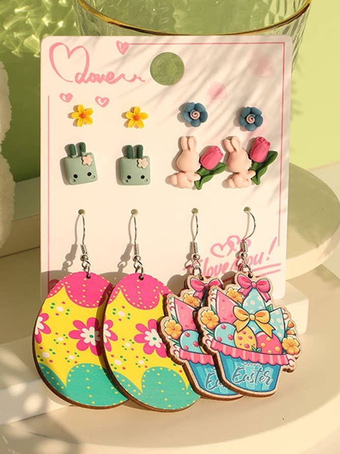 Ohrring-Set mit Ostermuster MOQ 5 Stück ZK1133 für den Großhandel von UNISHE