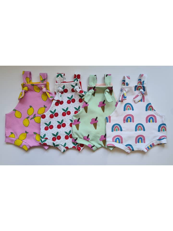 Zac & Bella - Wholesale Bodysuit (Non-Footed) - Baby - Cherries Summer Romper