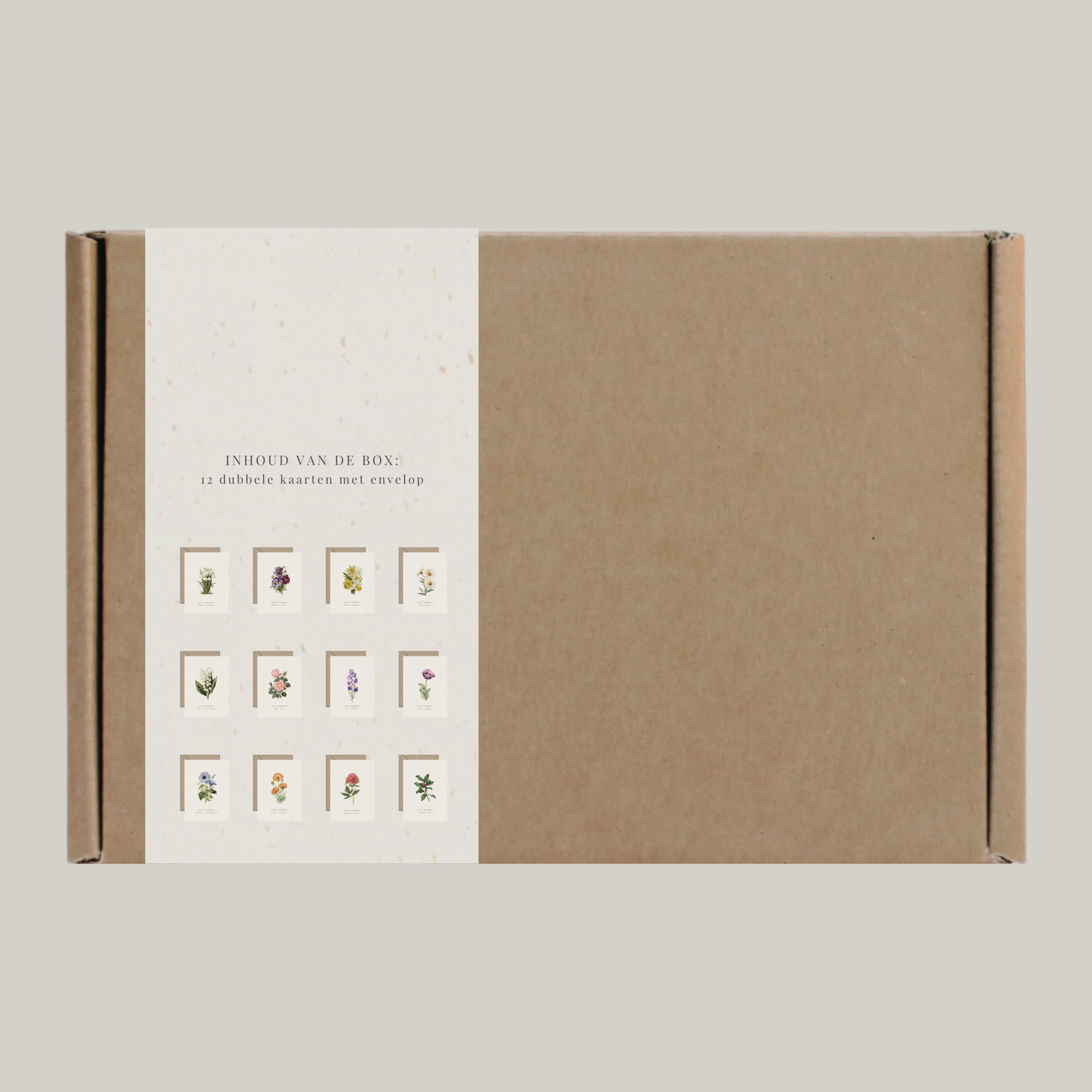 De Papierboetiek - Wholesale Birthday Card - Birth flowers | 12 birthday cards with envelope2