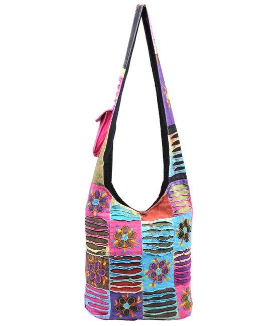 7 Star - Wholesale Shoulder Bag - Women's - Boho Style Hobo Handcrafted Handbags Size:14"x3.5"x13" Asso.8