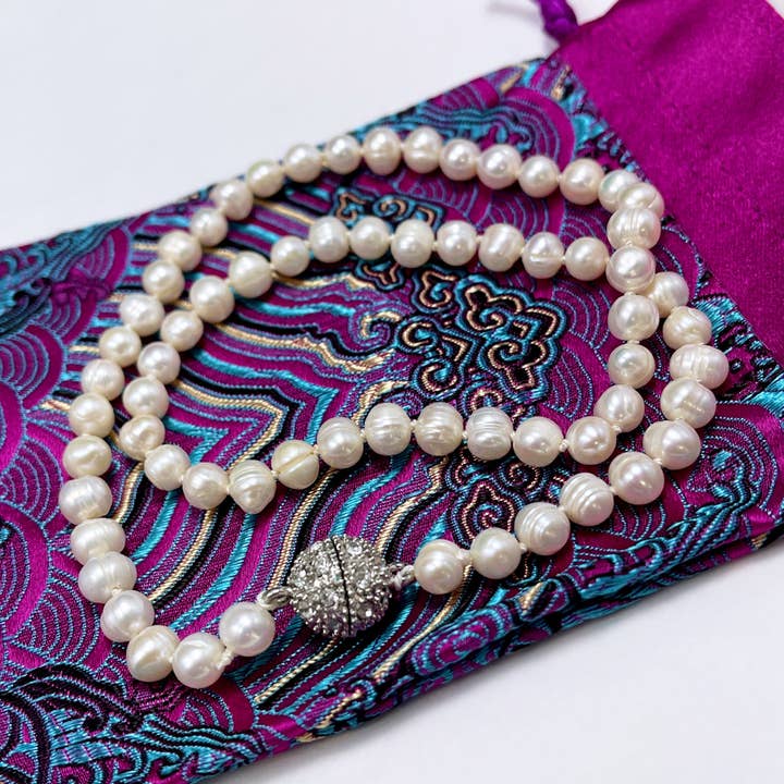 Spark Pearl Necklace for wholesale by Peace Love Bling