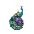 5"NOBLE GEMS GLASS PEACOCK ORNAMENT for wholesale by Kurt S. Adler, Inc.