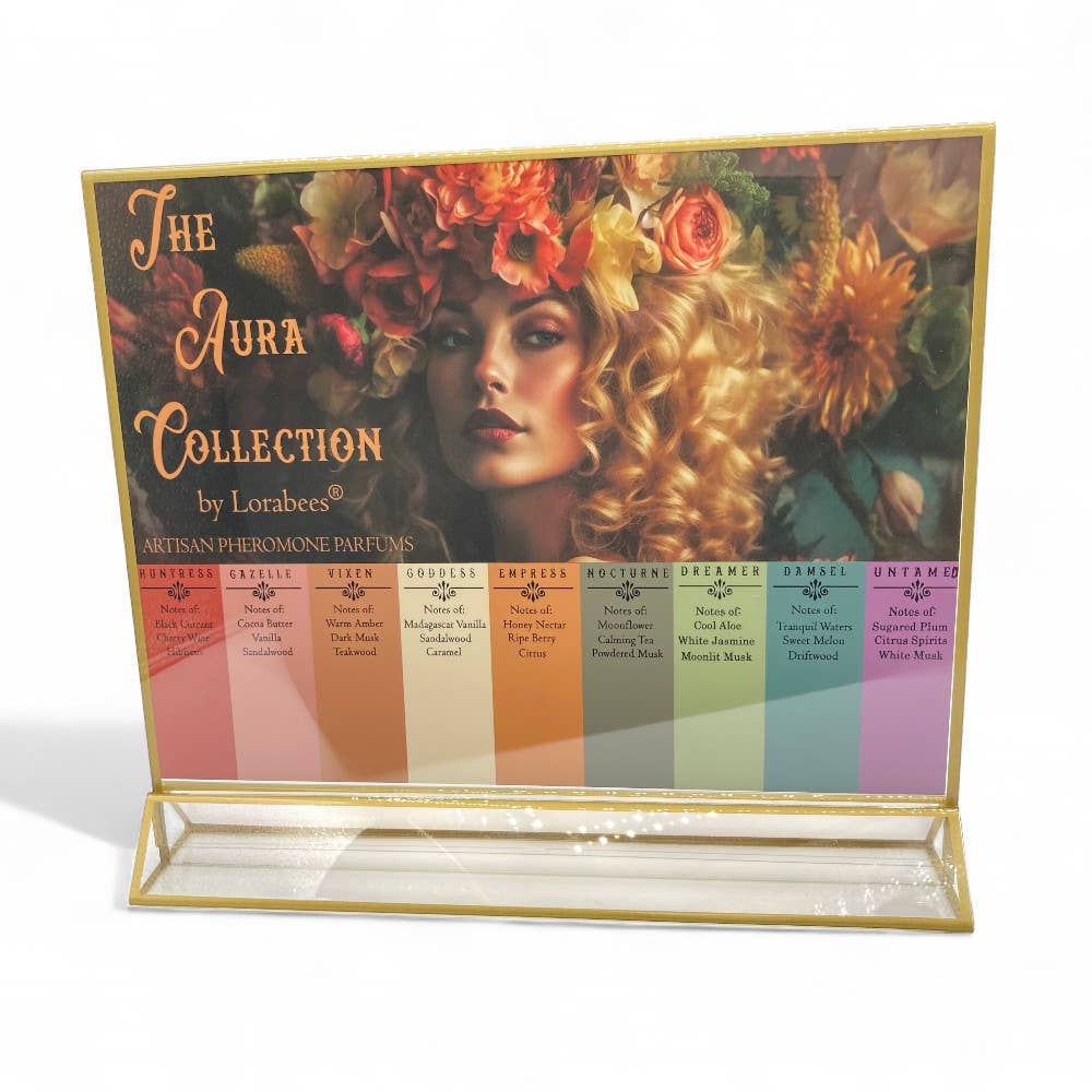 Lorabees - Wholesale Perfume/Eau de Toilette - "Acrylic Display Sign" Aura Collection *UPDATED NEW VERSION
