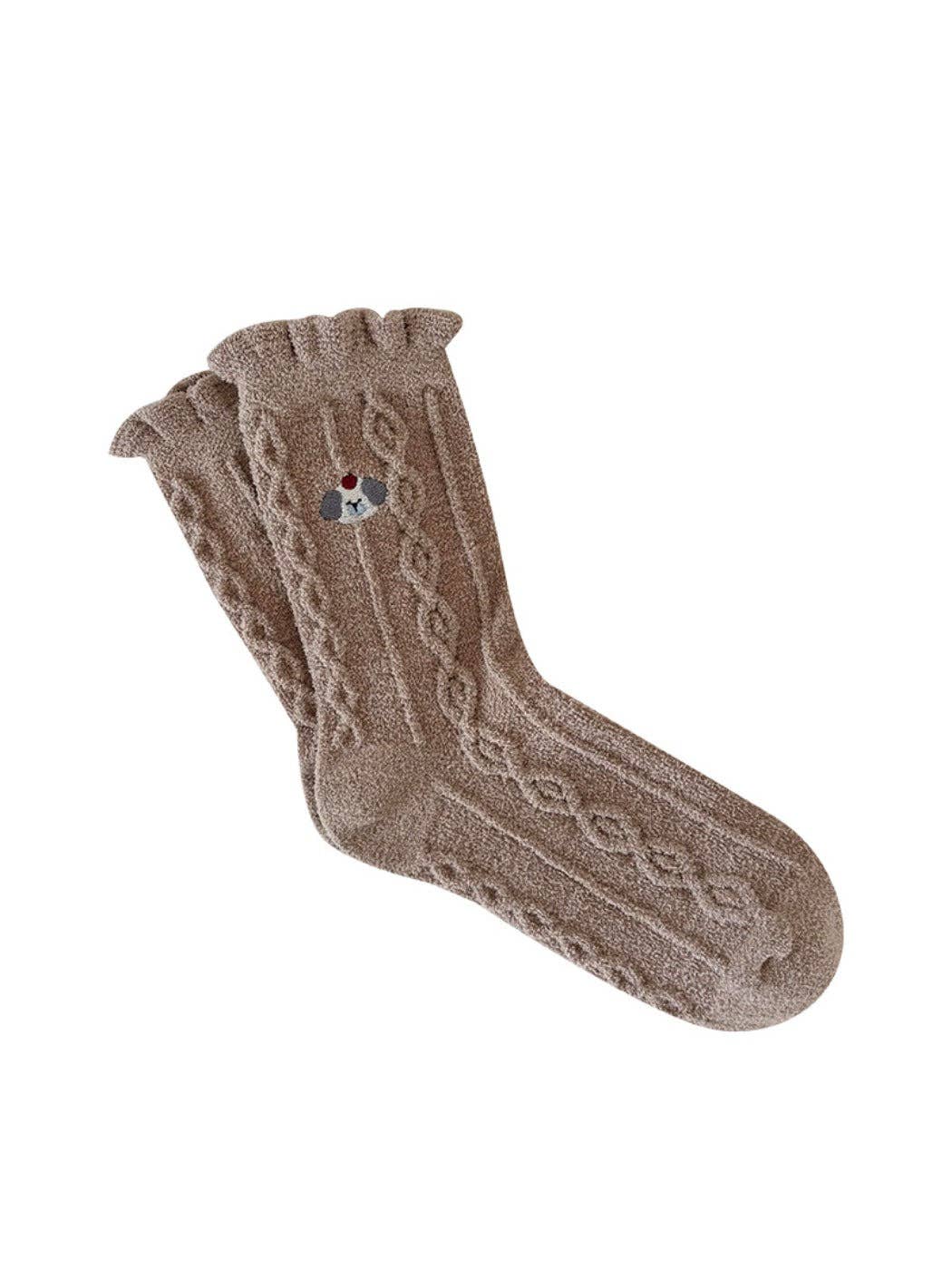 Funkyrel® Atzbranding Limited – wholesale Socks – Women's – Rufia - Cute Cartoon Coral Fleece Winter Socks5