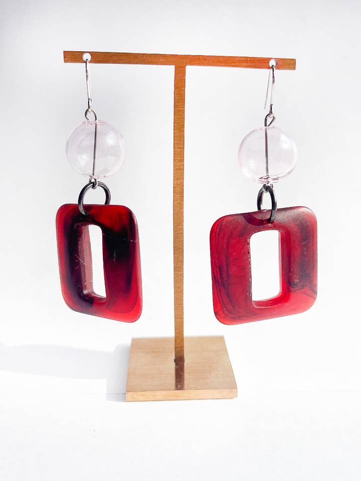 Mami Earrings in Ruby Red for wholesale by cukimber