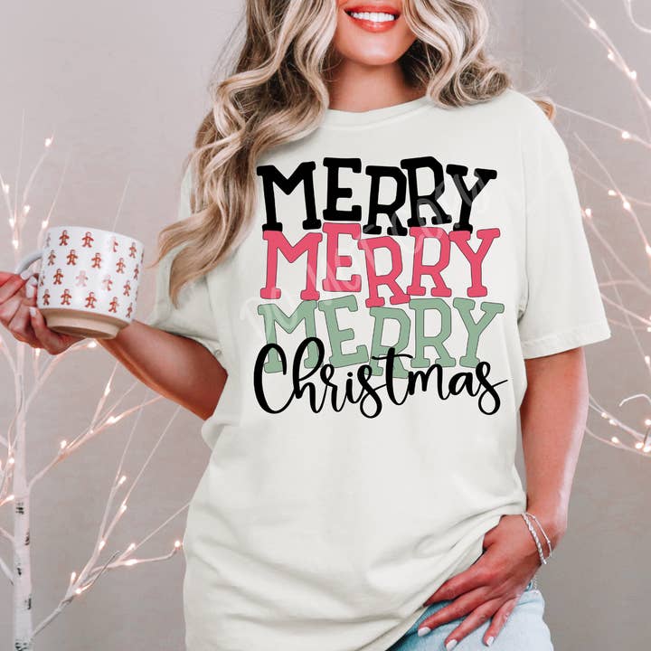 Merry Merry Merry Christmas - Tee for wholesale by Cash & Drix Wholesale