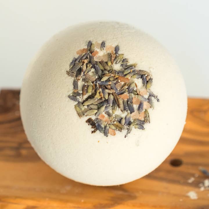 Lavender + Goat Milk Bath Bomb for wholesale by HandCraft Skincare