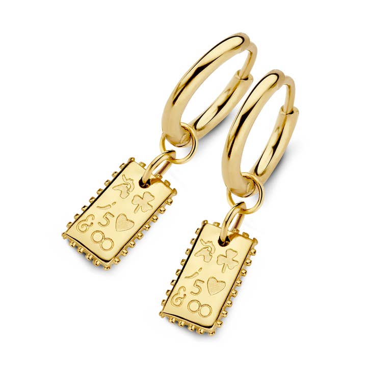 CO88 orelha huggies 12mm com retângulo charme ipg por atacado de CO88 Collection