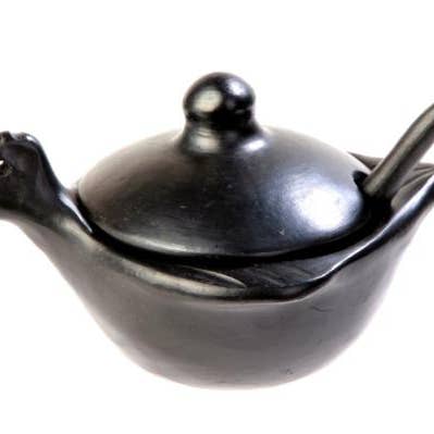 Chamba Hen Salsa Dish w/ Spoon for wholesale by Chamba Imports
