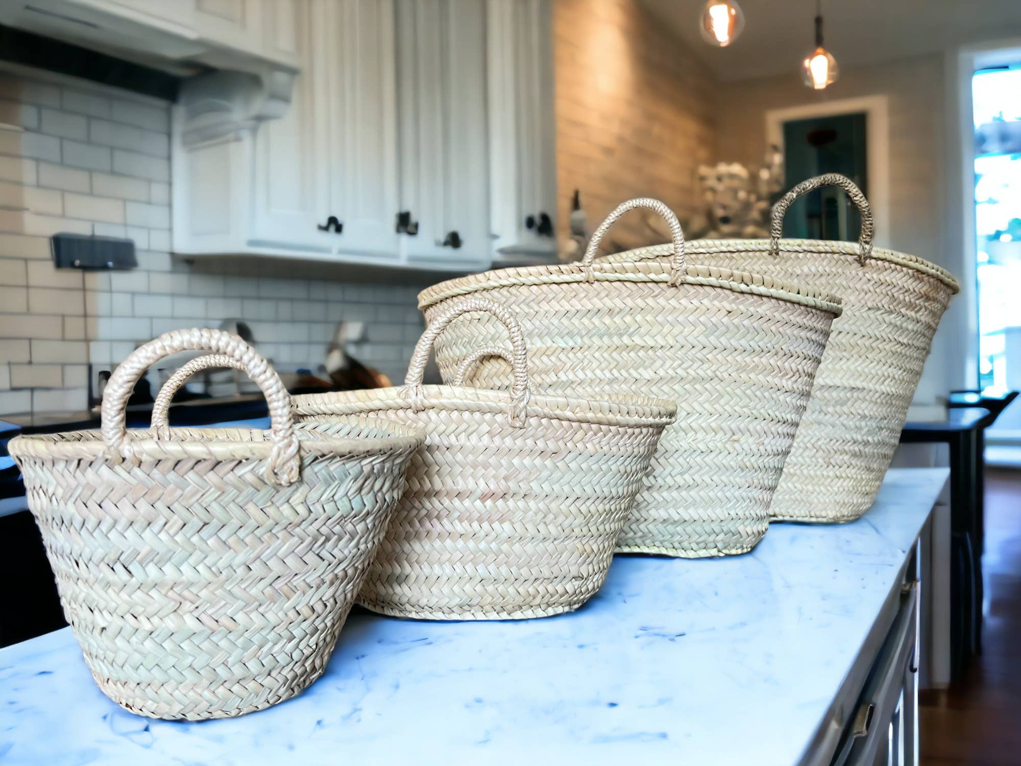 Melecraft - Wholesale Grocery/Shopping Bag - French basket, Straw tote bag, Grocery bag, woven bag
