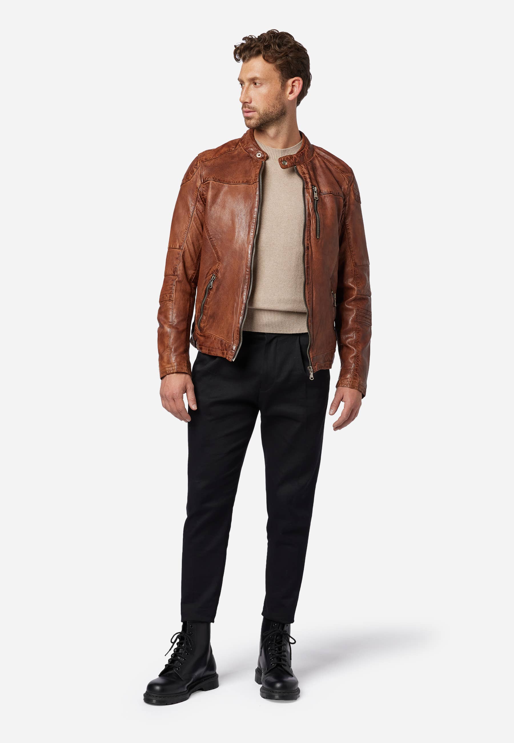 Ricano - Wholesale Leather Jacket - Men's - Josh men's leather jacket - premium lamb leather6