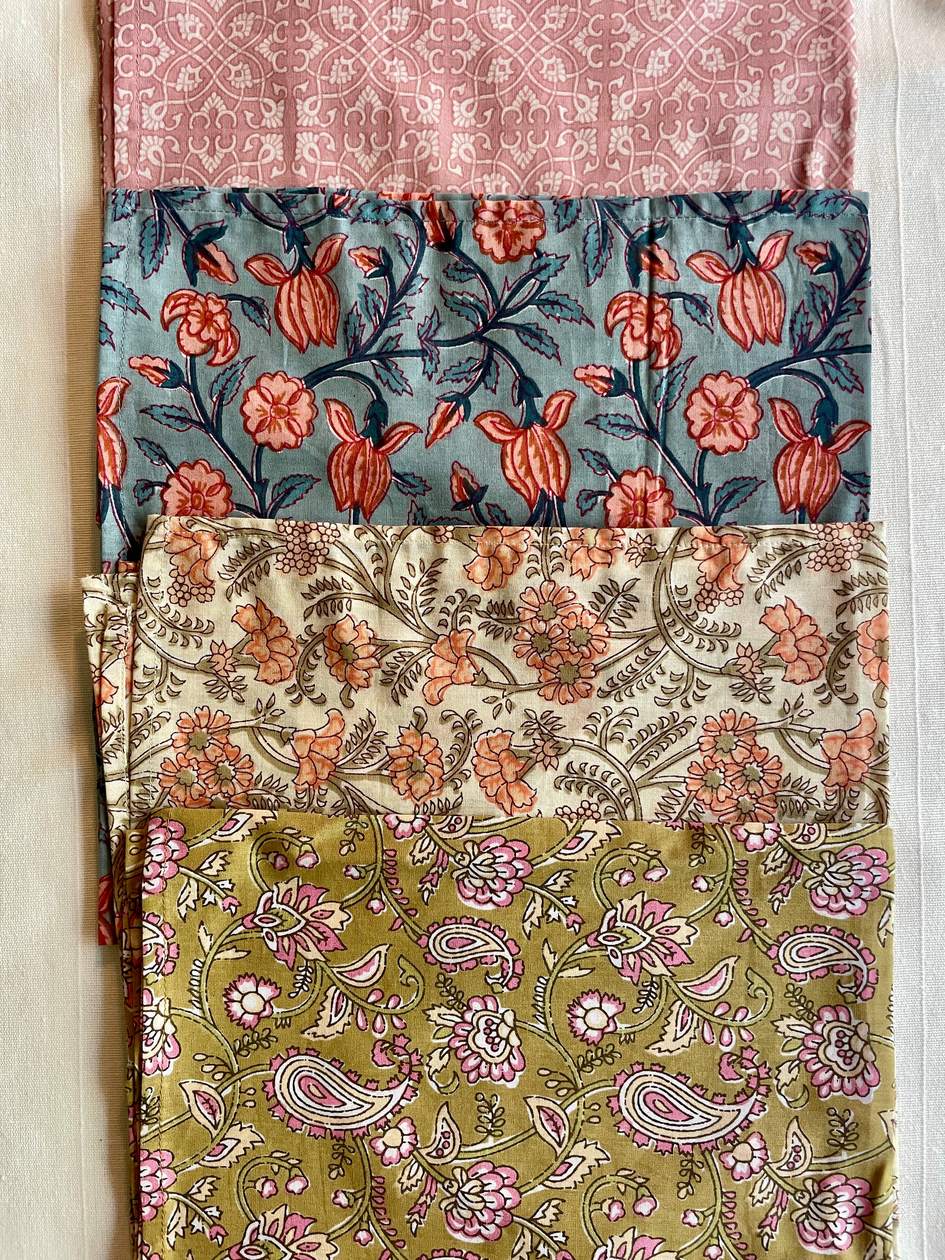 Curiosity - Wholesale Dinner & Cloth Napkin - Handcrafted 100% Cotton Block Print Cloth Napkin – Set of 434