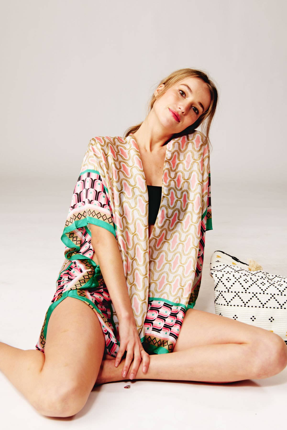 JOIA ACCESSORIES - Vente Kimono – femme - KIMONO EN SOIE IMPRIMÉ MULTICOLORE, BAAP 251314