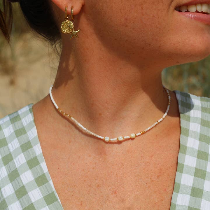 Golden Hour Colourful Beaded Necklace for wholesale by Pineapple Island