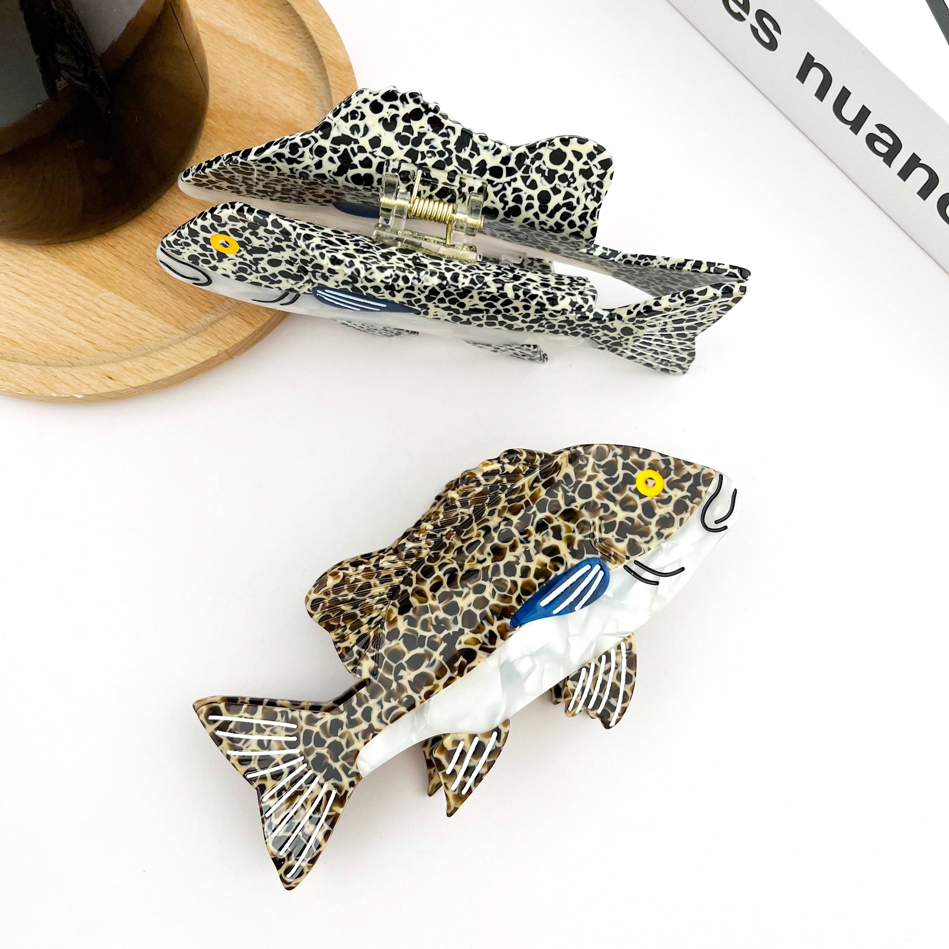 TheDivaSoap - Vente Pince à cheveux – femme - Pince à cheveux griffe Mérou, collection Poisson3