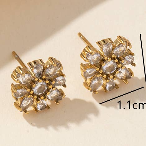 Pendientes de acero inoxidable 25BOA228 para venta al por mayor de Blossom bijoux