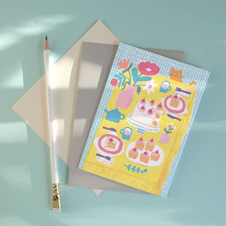 Printer Johnson Ltd - Wholesale Everyday Greeting Card - Tea Party greetings card