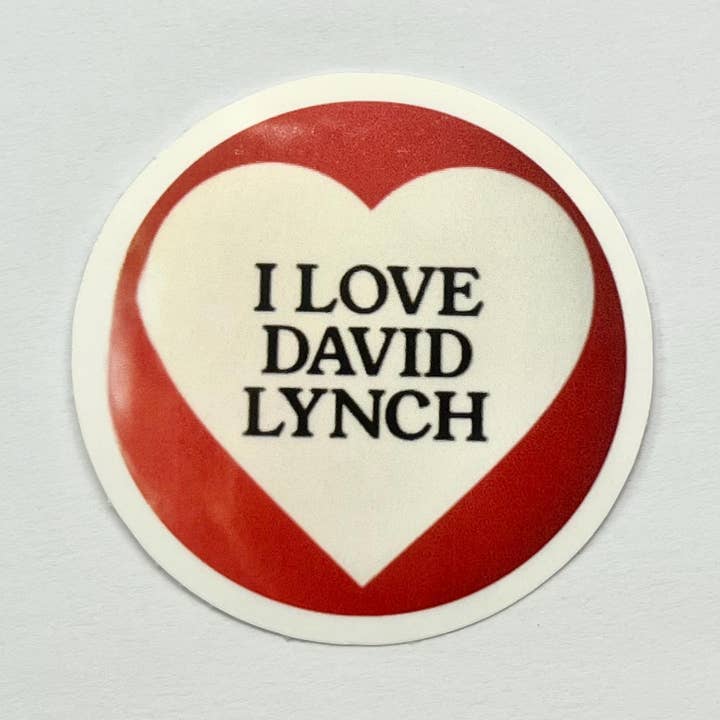 Literary by Ava – wholesale Klistermärke – Jag älskar David Lynch cirkel kyss-skuren vattentät klistermärke0