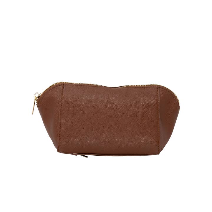 Petite trousse de maquillage - Cognac pour la vente par York and Grace