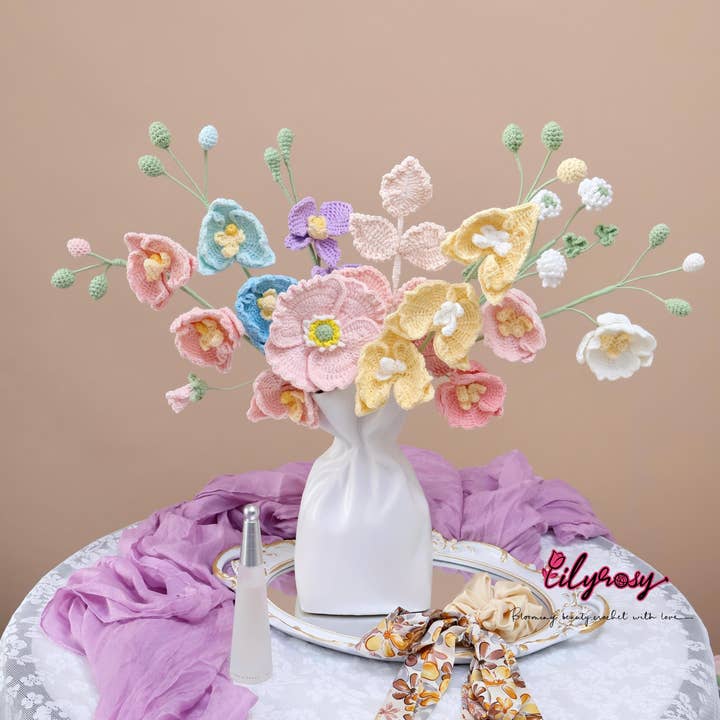 Lilyrosy Crochet moth orchid, Handmade Gifts,crochet flowers for wholesale by Lilyrosy(Duty free)