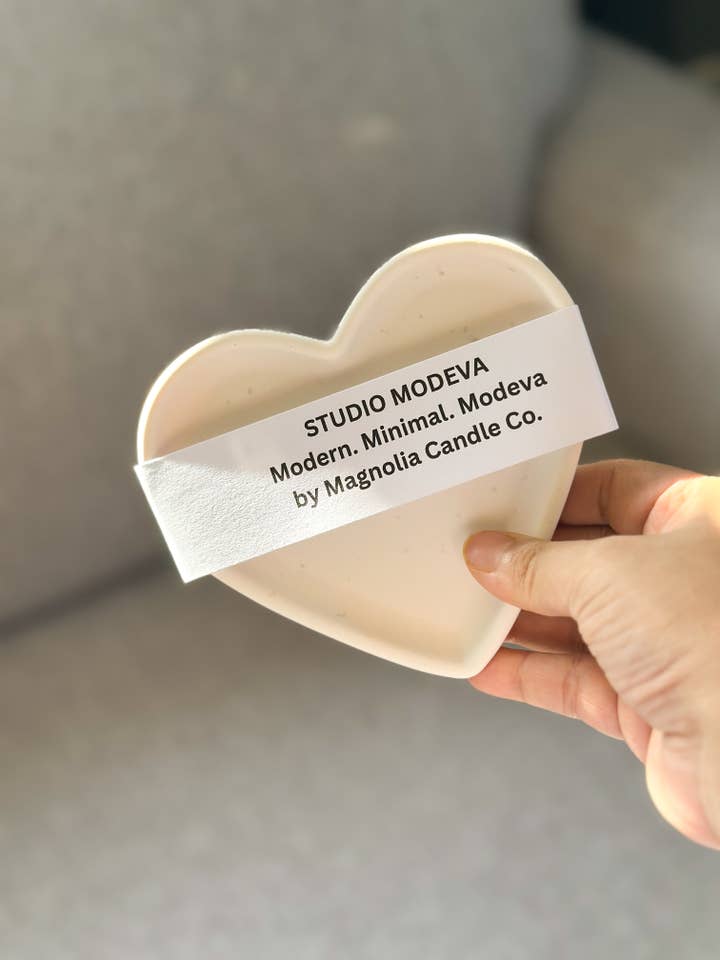 Heart Shape Jesmonite Tray | Small for wholesale by Studio Modeva