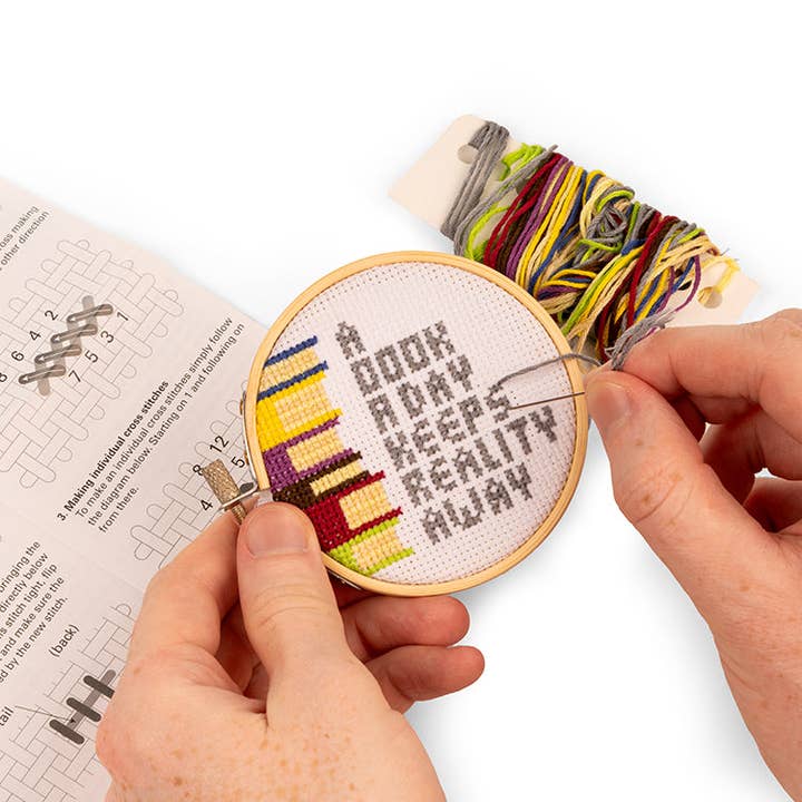 Kikkerland Design Inc - Wholesale Embroidery/Cross Stitch Supplies - Books Mini Cross Stitch Embroidery
