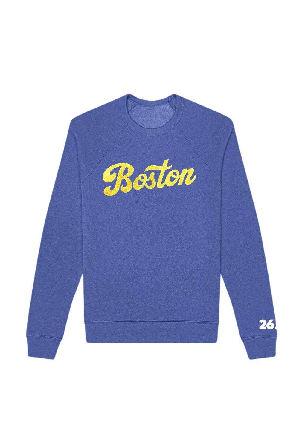 Heather Royal Blue Boston Sweatshirt for wholesale on Faire5