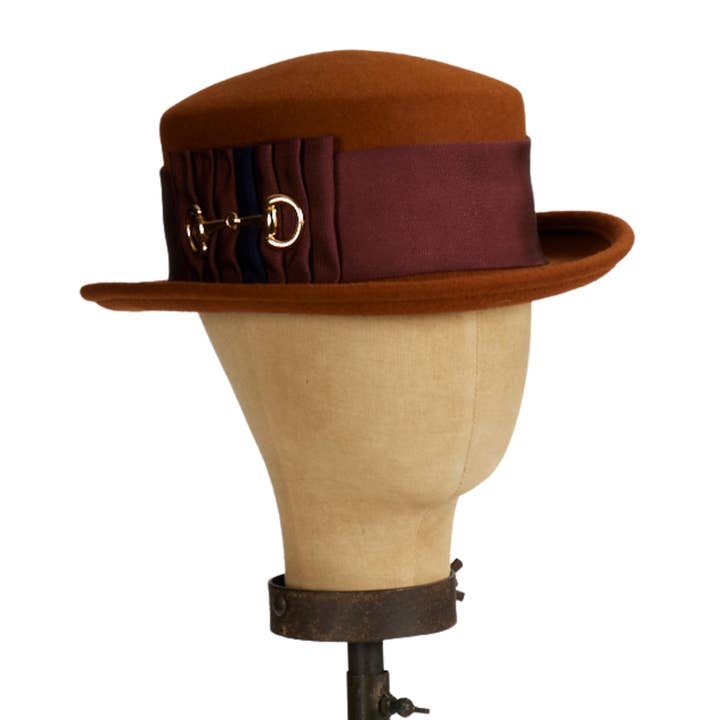 Wool Horse-Bit Coachman Equestrian Hat for wholesale by Kathy Jeanne Millinery