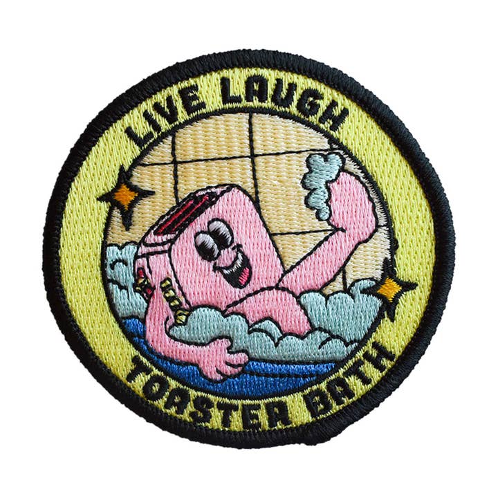 Retrograde Supply Co. - Wholesale Patch - Live, Laugh, Toaster Bath (Iron-On Patch)