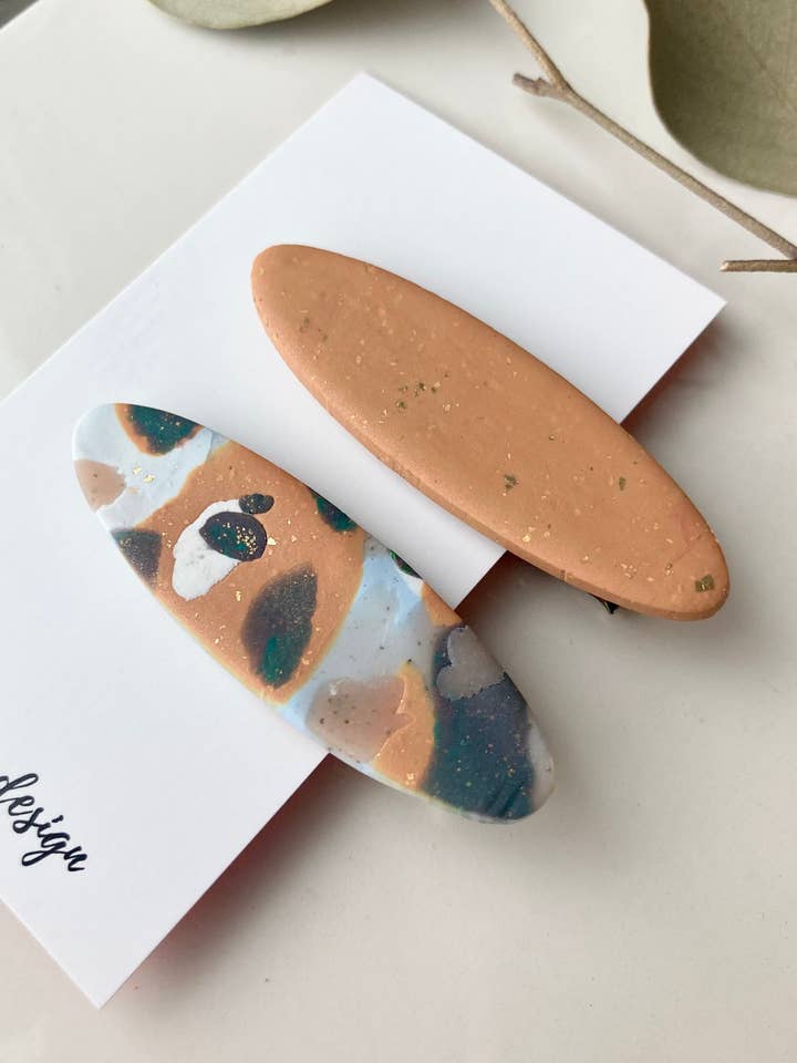 Tangerine Dream Clips (2 Clip Set) for wholesale by El & Gray Design