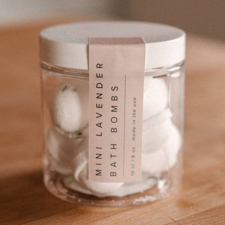Mini Lavender Bath Bombs for wholesale by Our Lavender Co