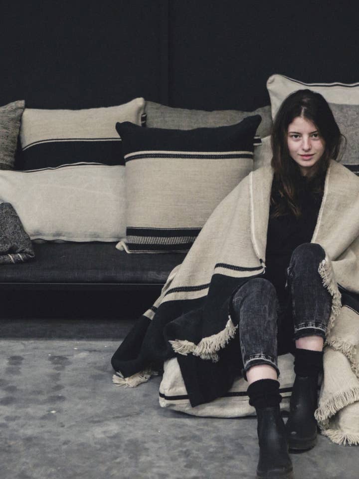 Marshall Kissenbezug mit mehrfarbigen Streifen 63 x 63 cm für den Großhandel von Libeco Home