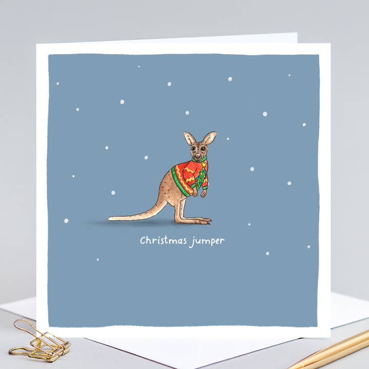 Carte de vœux amusante - Pull de Noël//Cartes de Noël écologiques pour la vente par Wild Lines