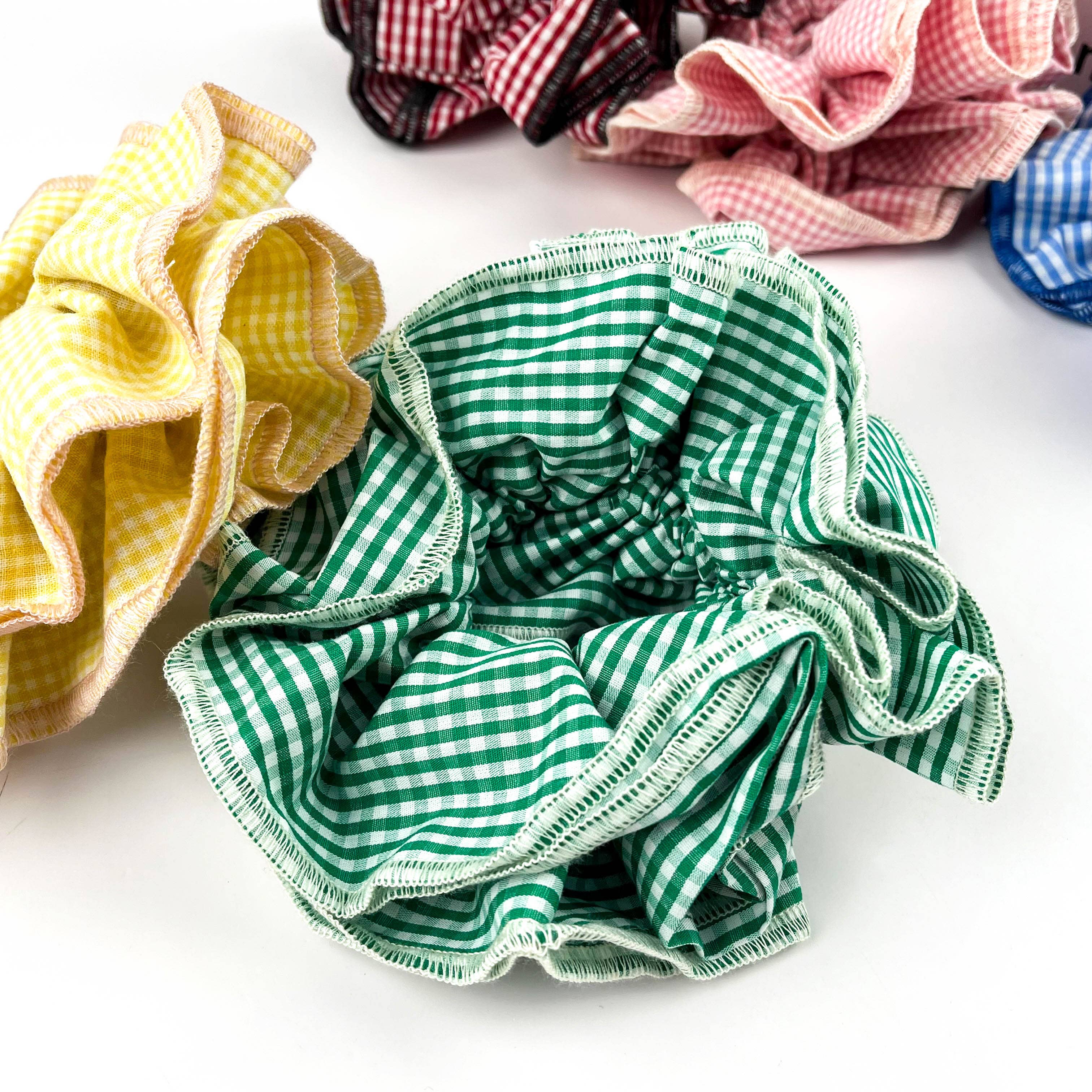 TheDivaSoap - Wholesale Scrunchie - Women's - Retro Plaid Scrunchie – Double-Layered Two-Tone Hair Tie5