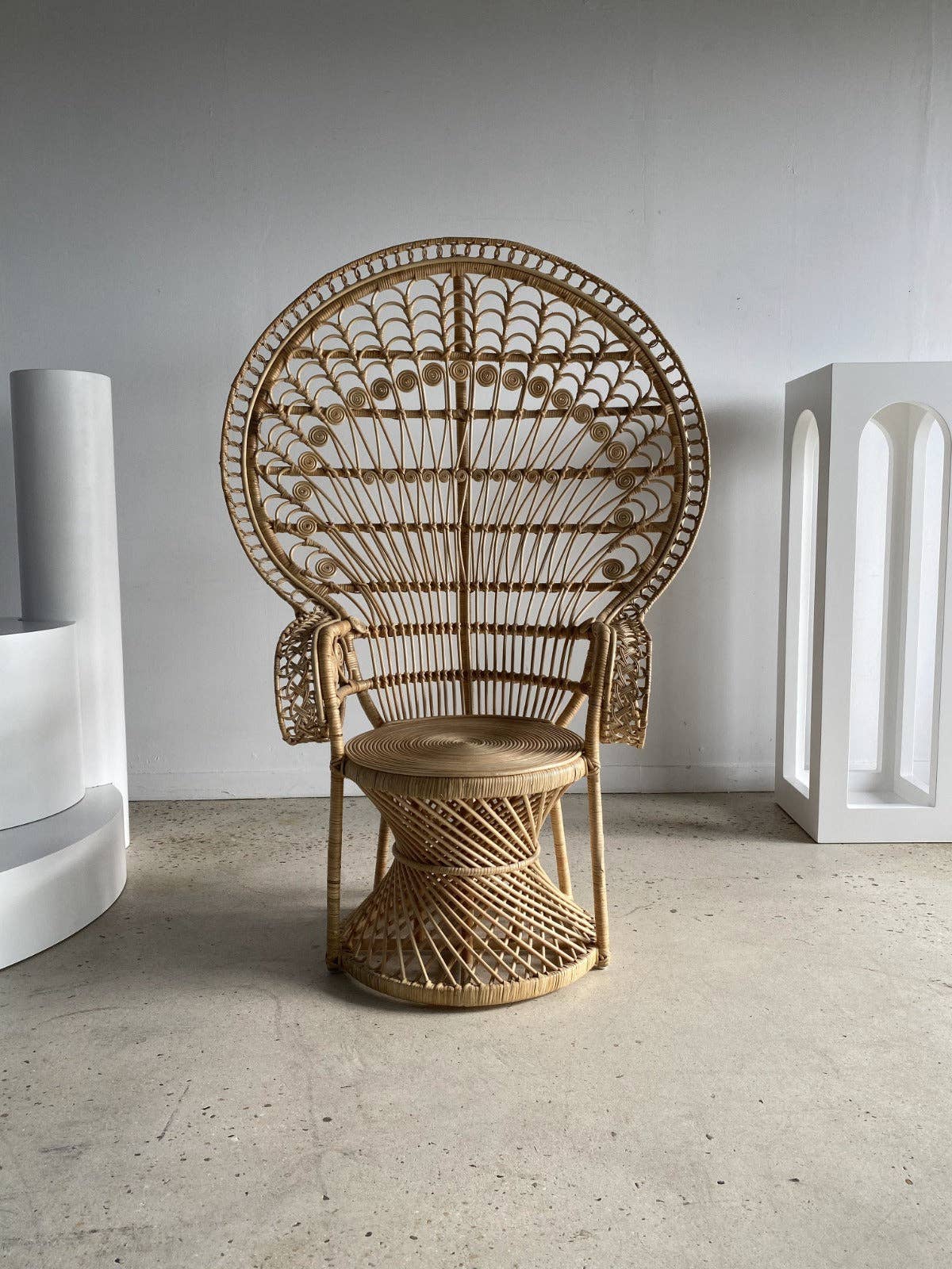 Office Objets - Wholesale Chair - Emmanuelle armchair in rattan with peacock patterns27